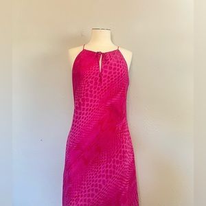 Fucsia Print Dress